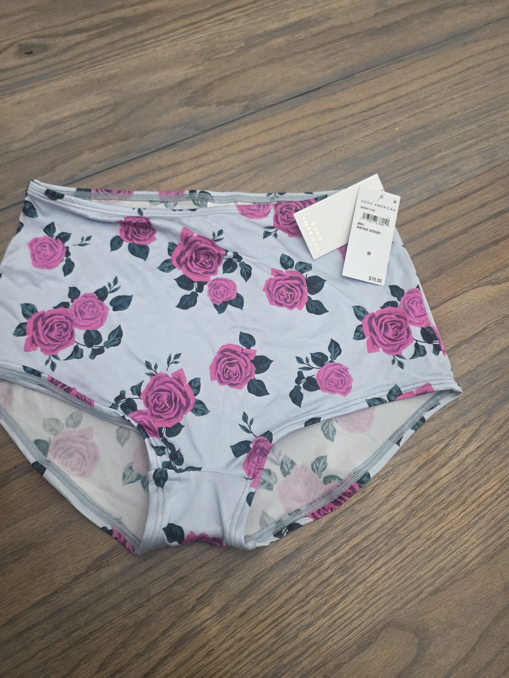Good American Pink Rose High-Waist Bikini Bottoms Nwt Sz M